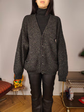 Load image into Gallery viewer, Vintage alpaca wool cardigan M L | grey thick knit knitted sweater jacket women