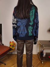 Load image into Gallery viewer, Vintage Adidas alpaca wool cardigan M | blue pattern knit knitted sweater jacket women unisex men