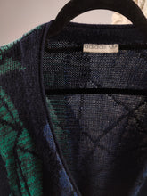 Load image into Gallery viewer, Vintage Adidas alpaca wool cardigan M | blue pattern knit knitted sweater jacket women unisex men