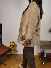Load image into Gallery viewer, Vintage shearling coat M L | brown coffee lambskin sheepskin leather sherpa jacket women unisex men