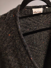 Load image into Gallery viewer, Vintage alpaca wool cardigan M L | grey thick knit knitted sweater jacket women