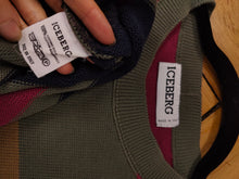 Load image into Gallery viewer, The Iceberg Lion King Sweater | Vintage 90s rare designer Iceberg x Lion King Oscar Hollywood cotton sweater pullover knitted jumper embroidery brown green red men unisex L-XL