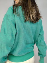 Load image into Gallery viewer, The JC De Castelbajac Iceberg Mint Polo | Vintage JC De Castelbajac Iceberg designer cotton knit sweater knitted jumper een knitted pullover green turquoise long sleeve 3 S