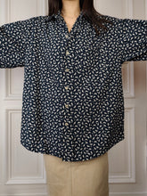 Load image into Gallery viewer, The Blue White Speckle Pattern Shirt | Vintage Youngline Seidensticker long sleeve print triangle unisex men 41/42 L-XL