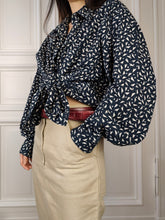 Load image into Gallery viewer, The Blue White Speckle Pattern Shirt | Vintage Youngline Seidensticker long sleeve print triangle unisex men 41/42 L-XL