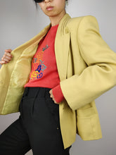 Load image into Gallery viewer, The Yellow Tango | Vintage wool blend blazer jacket M
