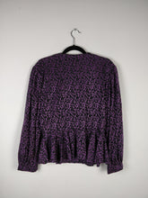Load image into Gallery viewer, The Purple Party | Vintage 80s peplum blouse jacket M-L