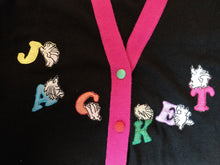 Load image into Gallery viewer, The Jacket Cardigan | Vintage wool long logo embroidery cardigan L