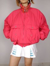 Load image into Gallery viewer, The Pink Belfe Bomber Jacket | Vintage 90s Belfe hot pink ski snow sport bomber padded coat winter M