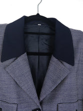Load image into Gallery viewer, The Blue Blazer | Vintage wool blue collar blazer jacket L