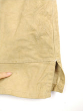 Load image into Gallery viewer, The Faux Suede | Vintage beige embroidery faux suede leather sleeveless mini dress S