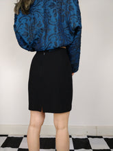 Load image into Gallery viewer, The Black Skirt | Vintage mini midi pencil skirt black XS-S