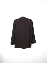 Load image into Gallery viewer, The Chocolate Blazer | Vintage oversized dark brown tailored blazer jacket double breasted S-M