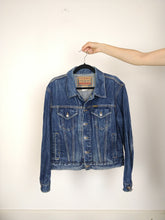 Load image into Gallery viewer, The Dark Diesel Denim | Vintage dark blue denim wash trucker jeans jacket Diesel designer women men unisex M