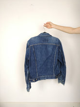 Load image into Gallery viewer, The Dark Diesel Denim | Vintage dark blue denim wash trucker jeans jacket Diesel designer women men unisex M