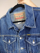 Load image into Gallery viewer, The Dark Diesel Denim | Vintage dark blue denim wash trucker jeans jacket Diesel designer women men unisex M