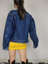 Load image into Gallery viewer, The Dark Diesel Denim | Vintage dark blue denim wash trucker jeans jacket Diesel designer women men unisex M