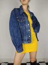 Load image into Gallery viewer, The Dark Diesel Denim | Vintage dark blue denim wash trucker jeans jacket Diesel designer women men unisex M