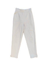 Load image into Gallery viewer, Vintage Sportmax by Max Mara wool trouser pants white cream beige stripe pattern designer women DE36 XS-S
