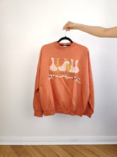 Load image into Gallery viewer, Vintage 90s sweatshirt orange duck goose sweater pullover jumper made in Italy M
