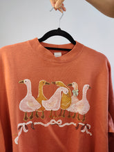 Load image into Gallery viewer, Vintage 90s sweatshirt orange duck goose sweater pullover jumper made in Italy M
