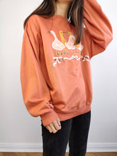 Load image into Gallery viewer, Vintage 90s sweatshirt orange duck goose sweater pullover jumper made in Italy M
