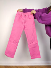 Load image into Gallery viewer, The United Colors of Benetton Pink Jeans Kids | Vintage Blue Family Jeans straight fit barbie denim pants trousers kids 12y women XXS
