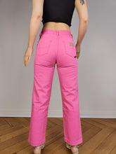 Load image into Gallery viewer, The United Colors of Benetton Pink Jeans Kids | Vintage Blue Family Jeans straight fit barbie denim pants trousers kids 12y women XXS
