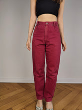 Load image into Gallery viewer, The Lee Red High Waist Mom Jeans | Vintage denim pants trousers women 28 29 S
