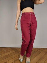 Load image into Gallery viewer, The Lee Red High Waist Mom Jeans | Vintage denim pants trousers women 28 29 S
