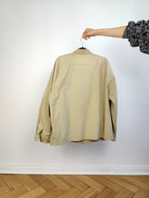 Load image into Gallery viewer, The Burberry Beige Light Bomber Jacket | Vintage second hand designer plain spring summer coat unisex men M
