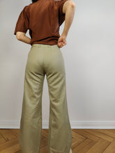 Load image into Gallery viewer, The Sage Green Wide Leg Pants | Vintage San Remo khaki olive green mid waist trouser XS
