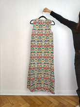 Load image into Gallery viewer, The White Cream Floral Pattern Dress | Vintage second hand flower petit fleur print summer spring long maxi dress S
