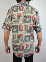 Load image into Gallery viewer, The Golf Graphic Pattern Shirt | Vintage Double Duty grey green short sleeve crazy print unisex men XL
