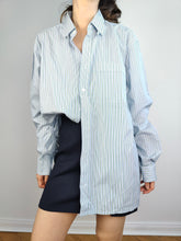 Load image into Gallery viewer, The Daniels &amp; Korff Blue Green Stripe Shirt | Second hand cotton formal business shirt unisex men 41 L
