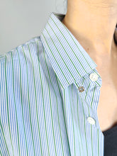 Load image into Gallery viewer, The Daniels &amp; Korff Blue Green Stripe Shirt | Second hand cotton formal business shirt unisex men 41 L
