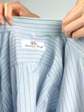 Load image into Gallery viewer, The Daniels &amp; Korff Blue Green Stripe Shirt | Second hand cotton formal business shirt unisex men 41 L
