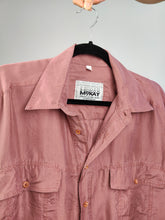 Load image into Gallery viewer, The Silk Mauve Pink Short Sleeve Blouse | Vintage 90s McKay 100% silk plain shirt unisex men 41/42 L
