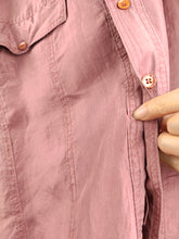 Load image into Gallery viewer, The Silk Mauve Pink Short Sleeve Blouse | Vintage 90s McKay 100% silk plain shirt unisex men 41/42 L
