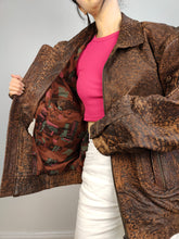 Load image into Gallery viewer, The Leather Dark Brown Biker Jacket | Vintage 90s genuine leather bomber jacket L-XL
