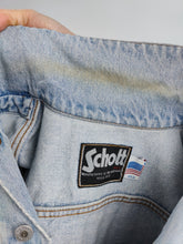 Load image into Gallery viewer, The Schott NYC USA Denim Sleeveless Vest | Vintage rare jeans light blue waistcoat jacket unisex S-M
