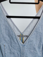 Load image into Gallery viewer, The Calvin Klein Light Blue Denim Mini Dress | Preloved Second Hand CK Jeans spring summer short sleeveless M
