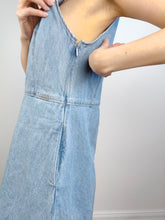 Load image into Gallery viewer, The Calvin Klein Light Blue Denim Mini Dress | Preloved Second Hand CK Jeans spring summer short sleeveless M
