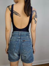Load image into Gallery viewer, The Swimming Suit Navy Blue White | Vintage second hand Las Olindas bathing swim wear body top S-M
