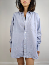 Load image into Gallery viewer, The Daniels &amp; Korff Cotton Blue White Stripe Shirt | Second hand formal business shirt unisex men L 41

