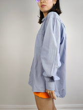 Load image into Gallery viewer, The Daniels &amp; Korff Cotton Blue White Stripe Shirt | Second hand formal business shirt unisex men L 41
