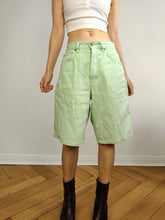 Load image into Gallery viewer, The Marc Cain Green Jeans Jorts Shorts | Vintage designer pastel green denim jeans short pants 4 S
