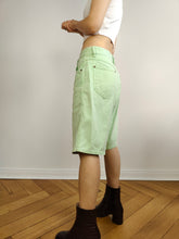 Load image into Gallery viewer, The Marc Cain Green Jeans Jorts Shorts | Vintage designer pastel green denim jeans short pants 4 S
