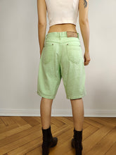Load image into Gallery viewer, The Marc Cain Green Jeans Jorts Shorts | Vintage designer pastel green denim jeans short pants 4 S
