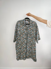 Load image into Gallery viewer, The Icons Grey Print Shirt | Vintage Copperfield short sleeve pattern unisex men XL
